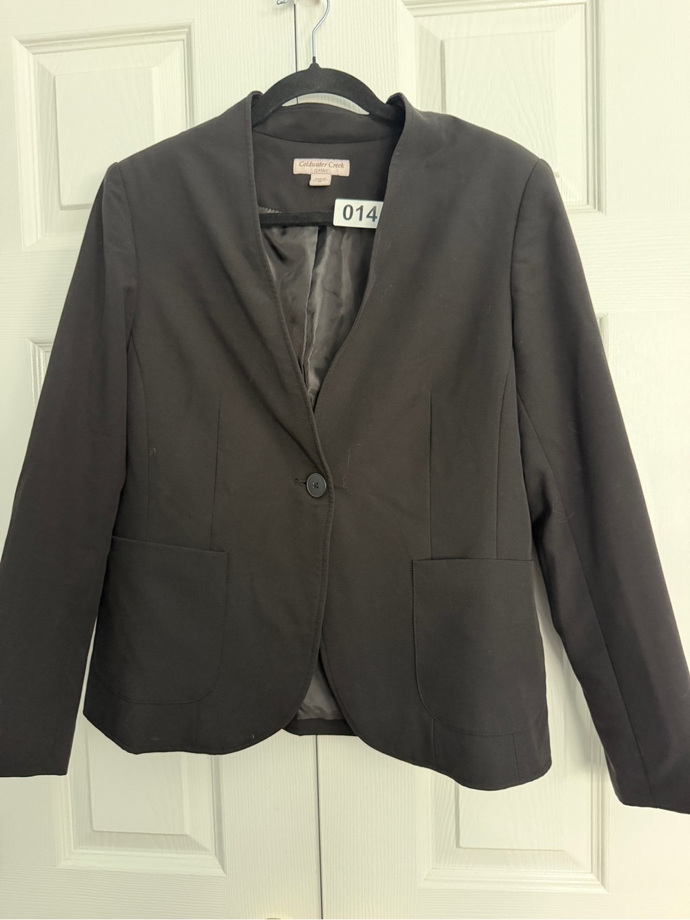 Coldwater Creek Black Single-Button Blazer